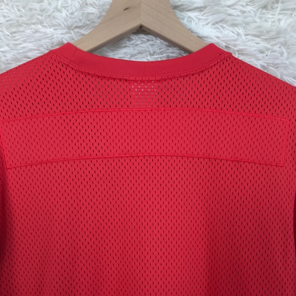 SOLD Nike | Red Swoosh Mesh Jersey Tee Size Small - Picture 5 of 6